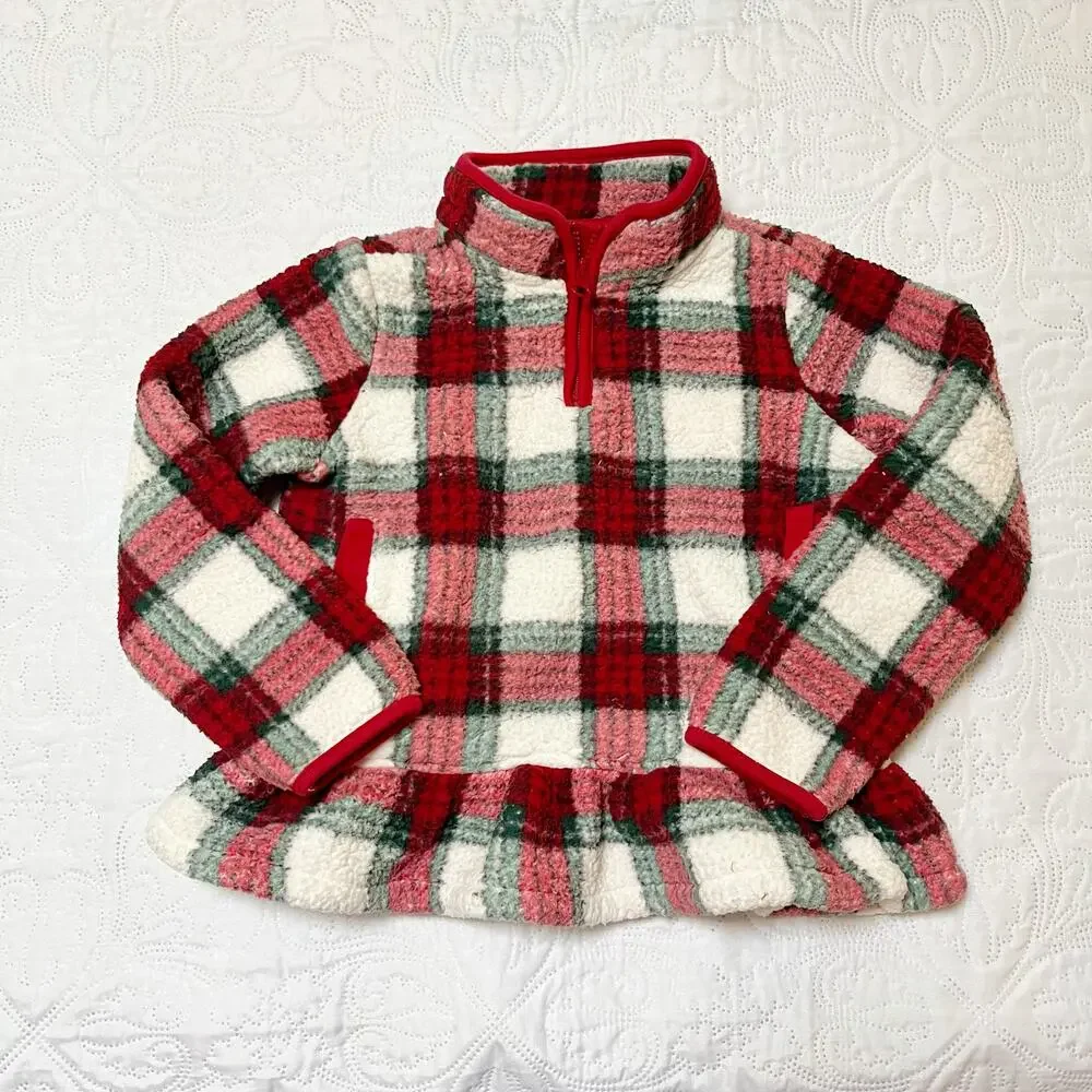 Gymboree Sherpa Fleece Peplum Sweatshirt Size 6